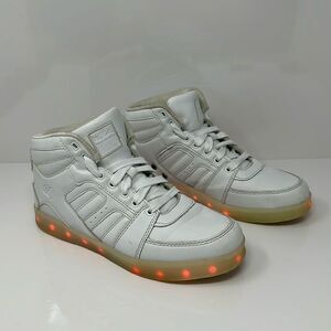 Konkrete light up white shoes sz 8